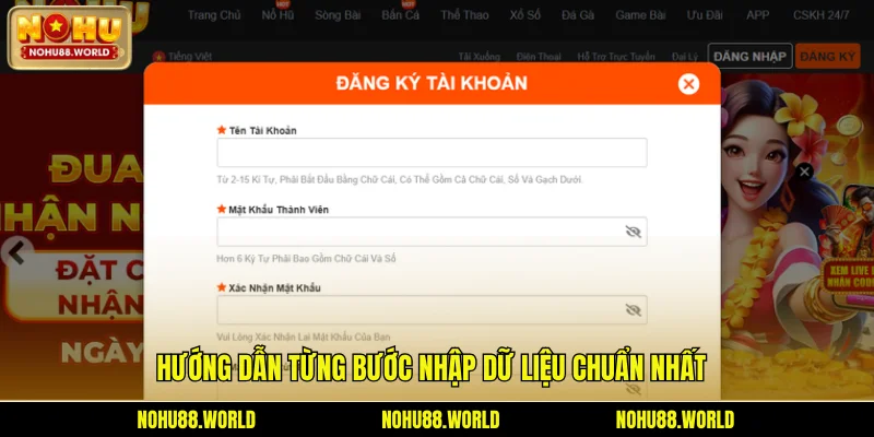 Hướng dẫn từng bước nhập dữ liệu chuẩn nhất