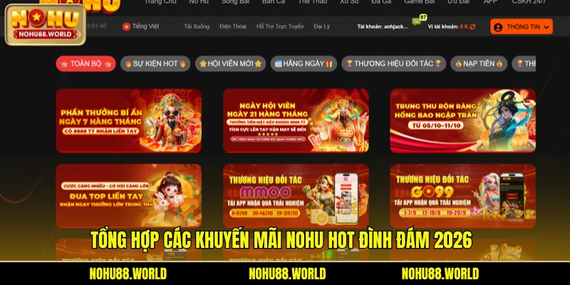 Tổng hợp các khuyến mãi Nohu hot đình đám 2026