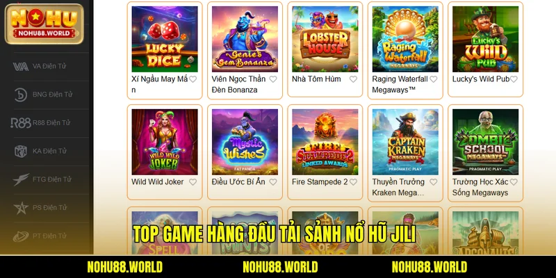Top game hàng đầu tải sảnh nổ hũ Jili